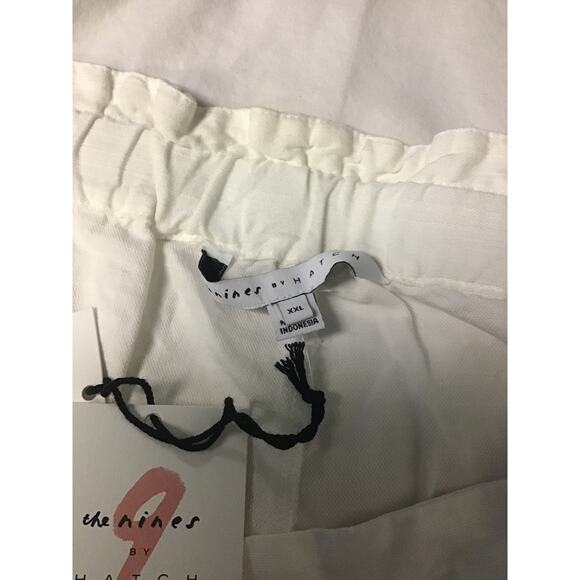 THE NINES BY HATCH XXL maternity white shorts elastic waist flat front NWT B57 - Picture 5 of 9